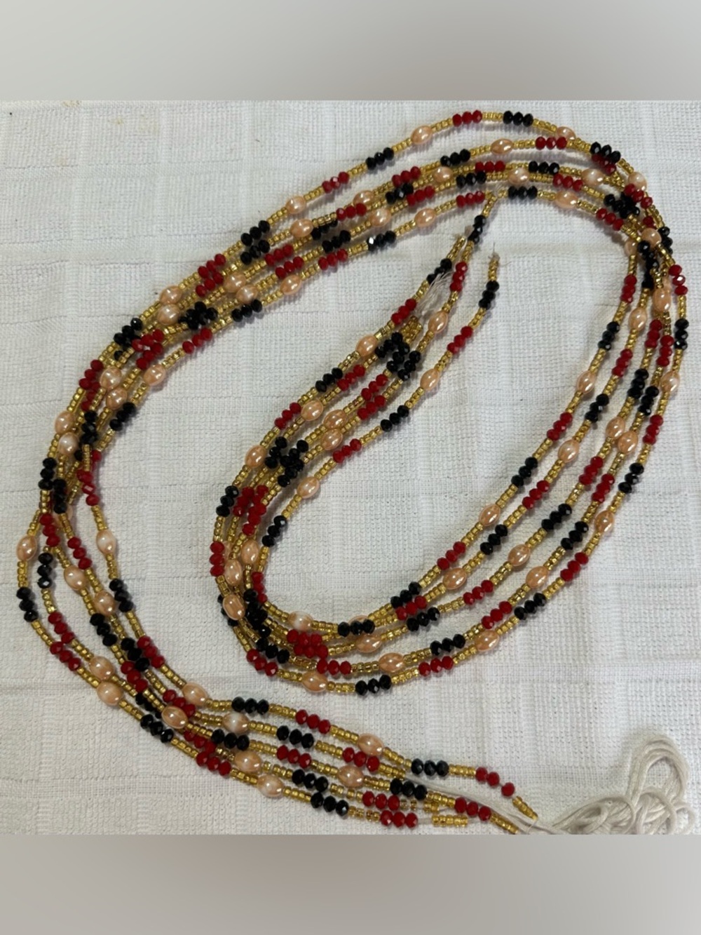 African Waist Beads. Handmade Authentic (Made In Africa) Length Approx. 45"- 50" - Picture 13 of 14